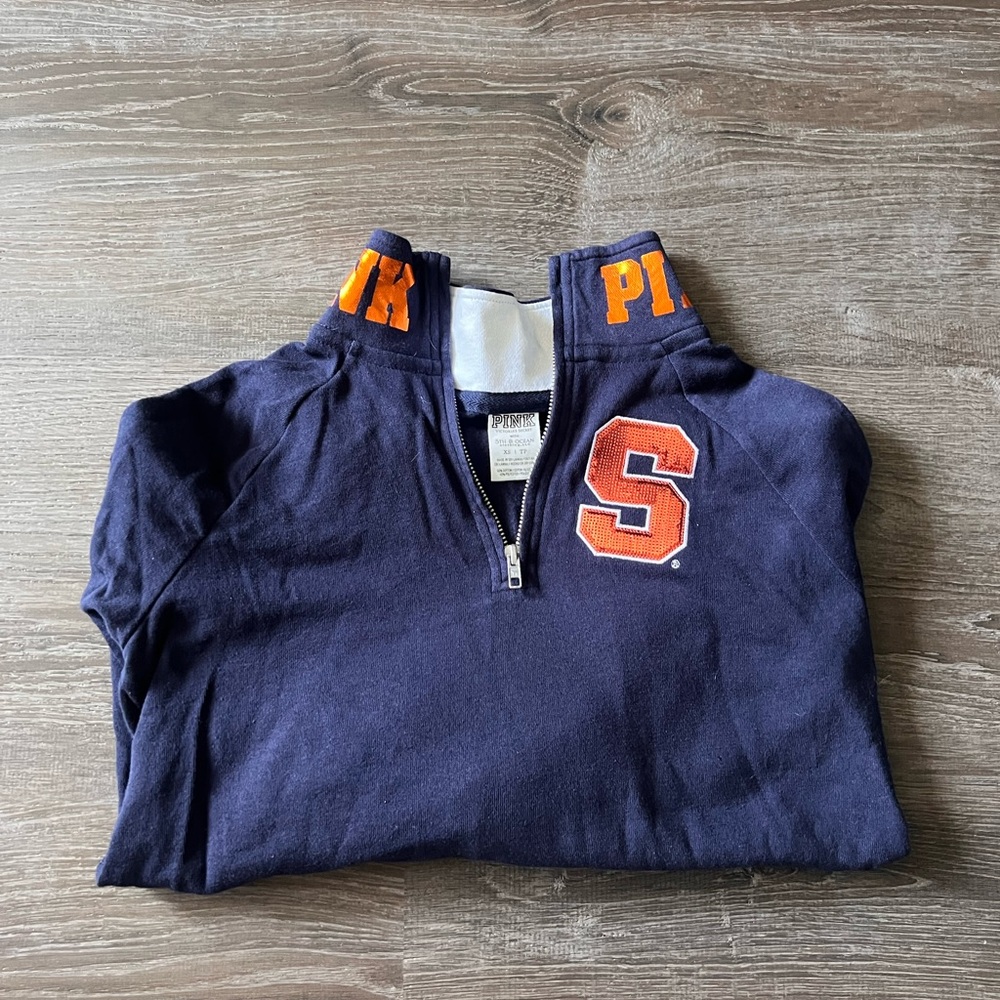 Pink Syracuse Quarter Zip